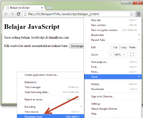 Tutorial Belajar JavaScript Part 4: Cara Menampilkan Pesan Kesalahan ...
